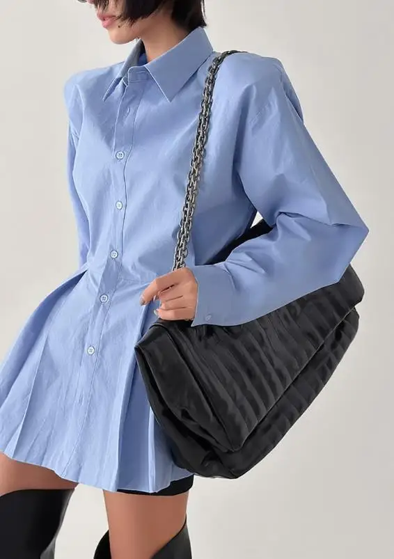 Women's Shirt 2025 Autumn/winter New Fashionable Leisure Commuter Multi Functional Long Sleeve Strap Cotton Shirt Women's Wear