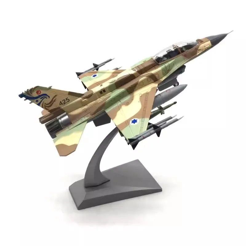 1:72 Scale Israeli Air Force F-16I Thunderstorm Model and Display Stand Collectible Gifts F16 Alloy Airplane Model Mini Decorati