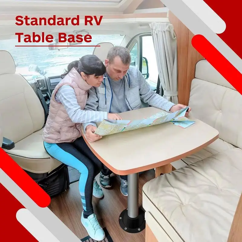 RV Floor Mount Base com Parafusos, RV Table Mount Frame, Campervan Acessórios para RV Yacht Tabelas, alta resistência