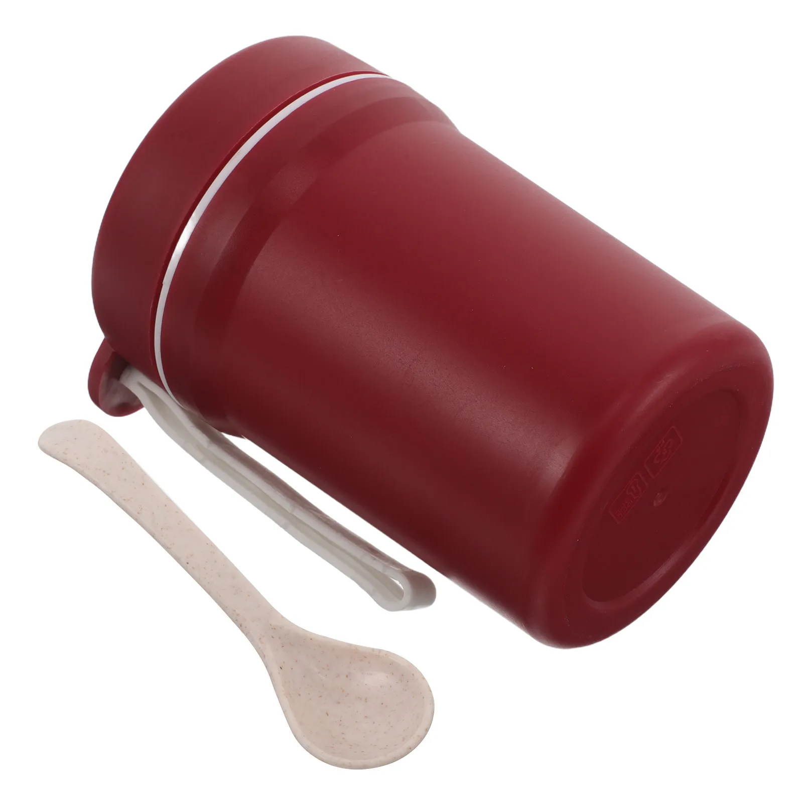 350Ml Portable Insulated Breakfast Mug Microwave Safe Soup Container with Spoon Leakproof Lid Compact Thermal Jar for Commute