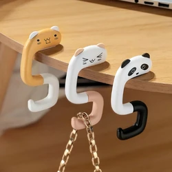 Cute Portable Bag Hook Animal Plastic Table Hook Purse Handbag Travel Bag Organizer Holder Office Decor Plastic Desk Side Hooks