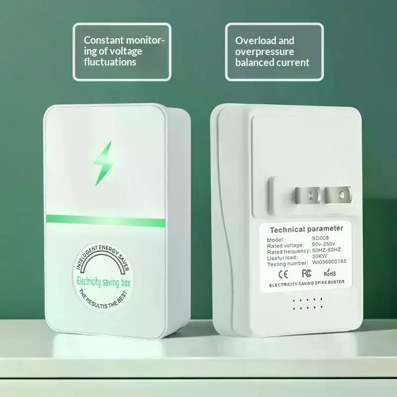 1/2/5Pcs US Plug 90v-250v Energy Saving Device Power Saver Intelligent Flame Retardant Low Consumption Save Electricity