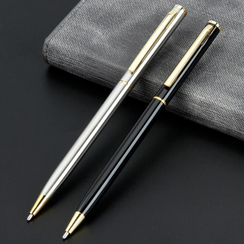 4Pcs Metal Ballpoint Pen with Pen Clip, Twist Action Ballpoint Pen Office Signing Pen Write Smoohtly Signature Pen 0.7mm