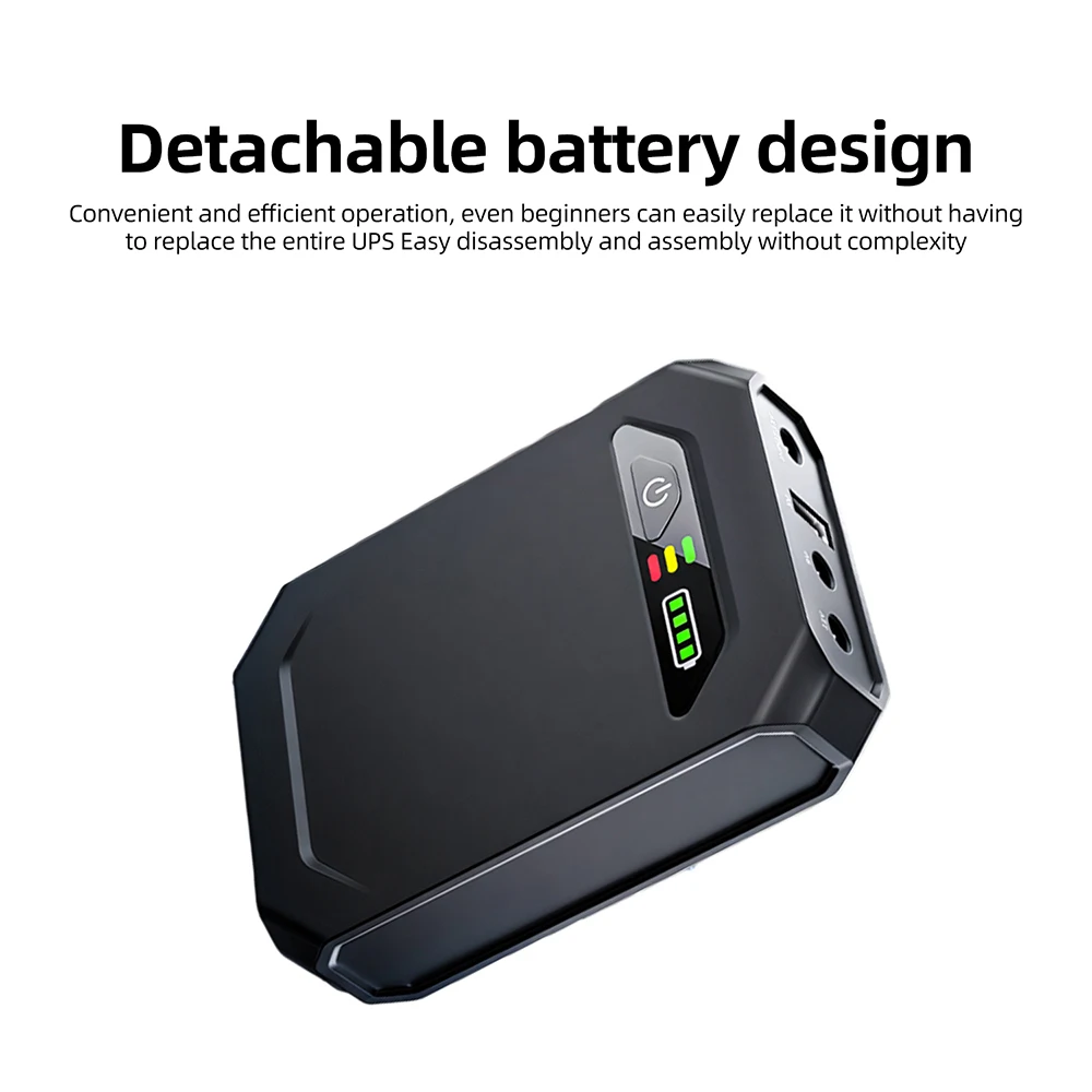 10400mAh UPS Backup Power 18650 Detachable Portable UPS Uninterruptible Power Supply For WiFi Router DC12V9V5V (Without Battery) - view 2