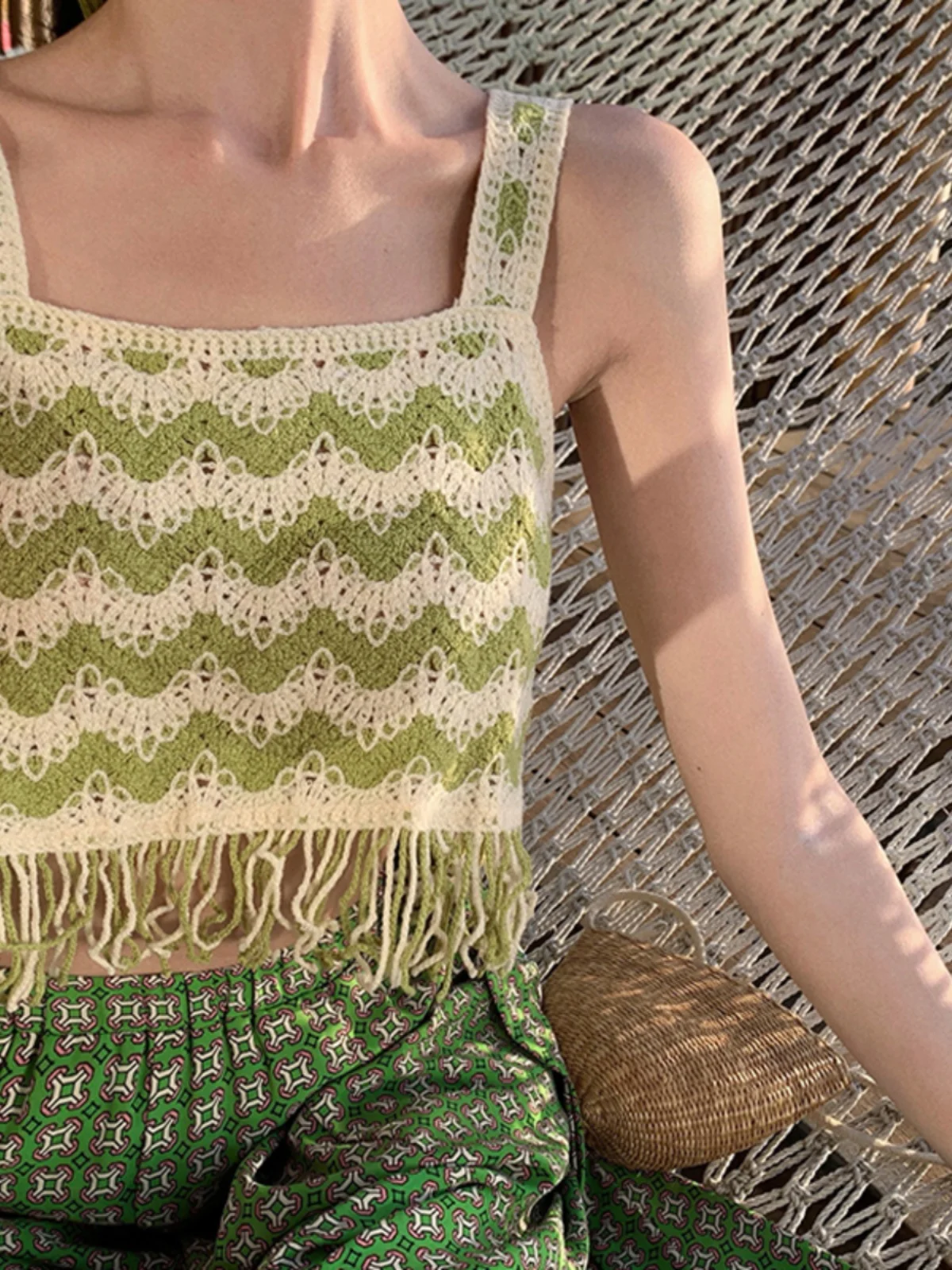 ハイウエストワイドレッグパンツ女性の旅行衣装n Sleシービーチホリデーファイオン非対称ヘムラインシフォンパンツ