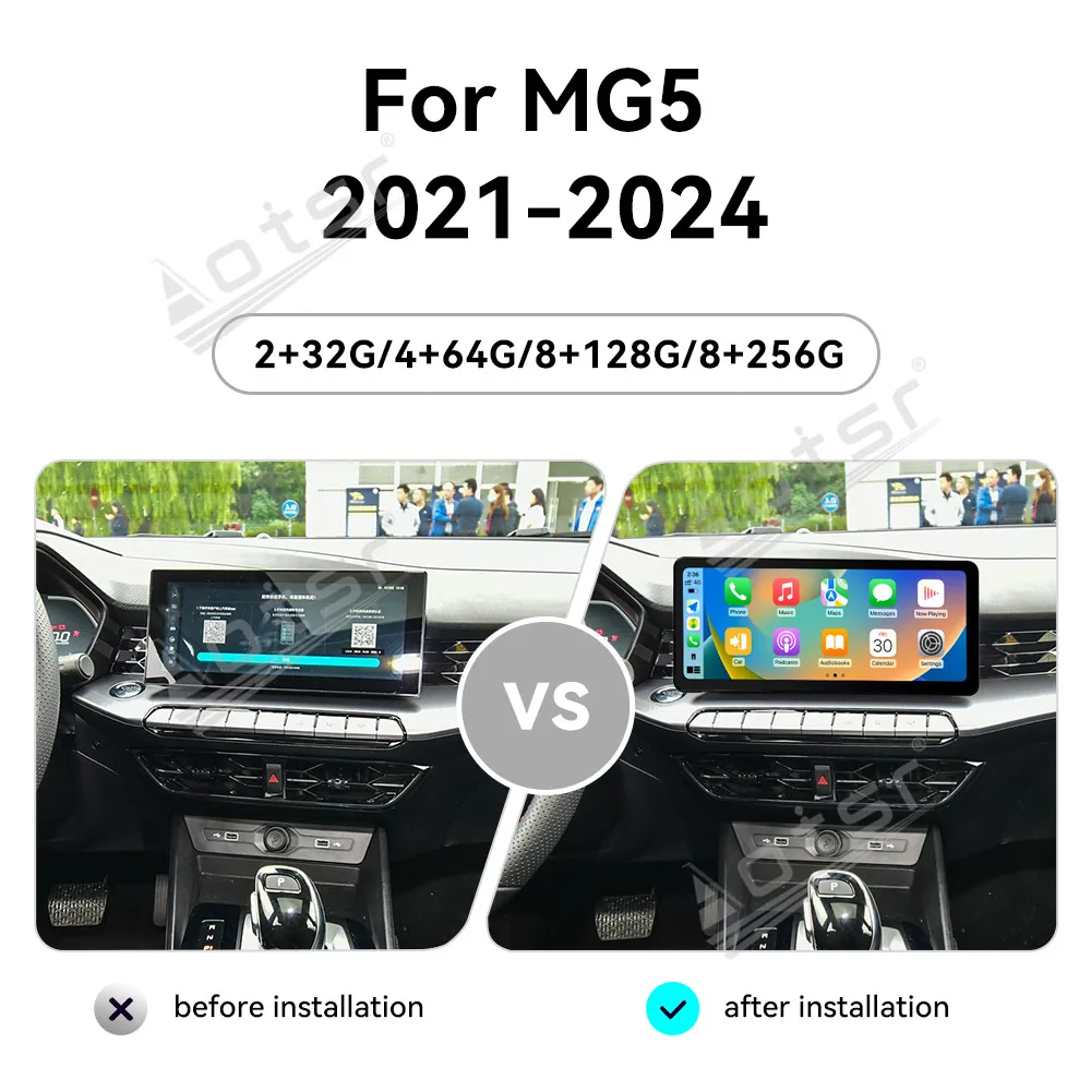 

Car Radio 12.3 Inch Android 13 CarPlay For MG5 2021-2024 Touch Screen Multimedia Player GPS Navigation Head Unit DSP 4G BT
