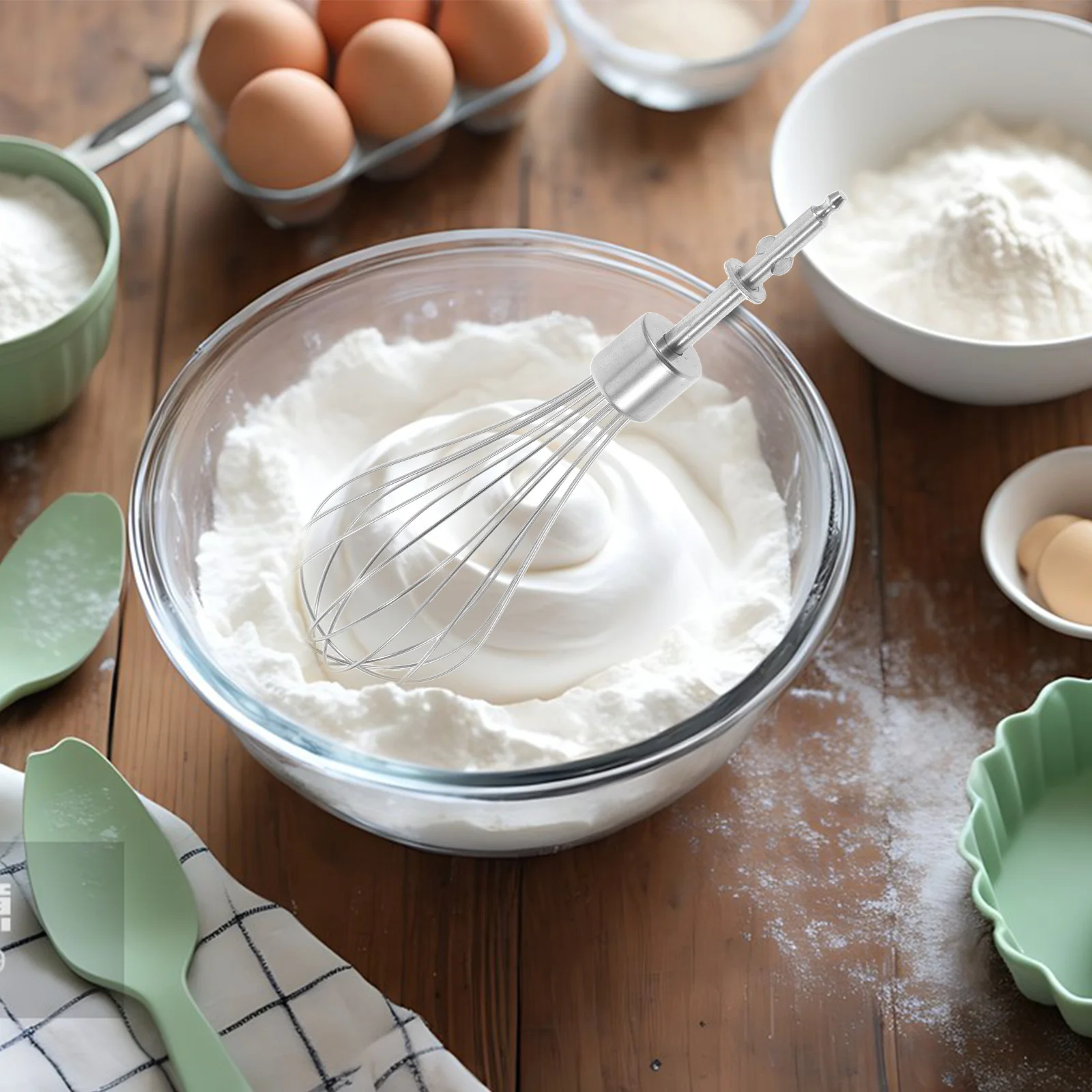 

2pcs Stainless Steel Egg Beater Whisk Heads Drill Mixer Attachment For Cream Egg Handheld Electric Mixer Baking Tool Kitchen