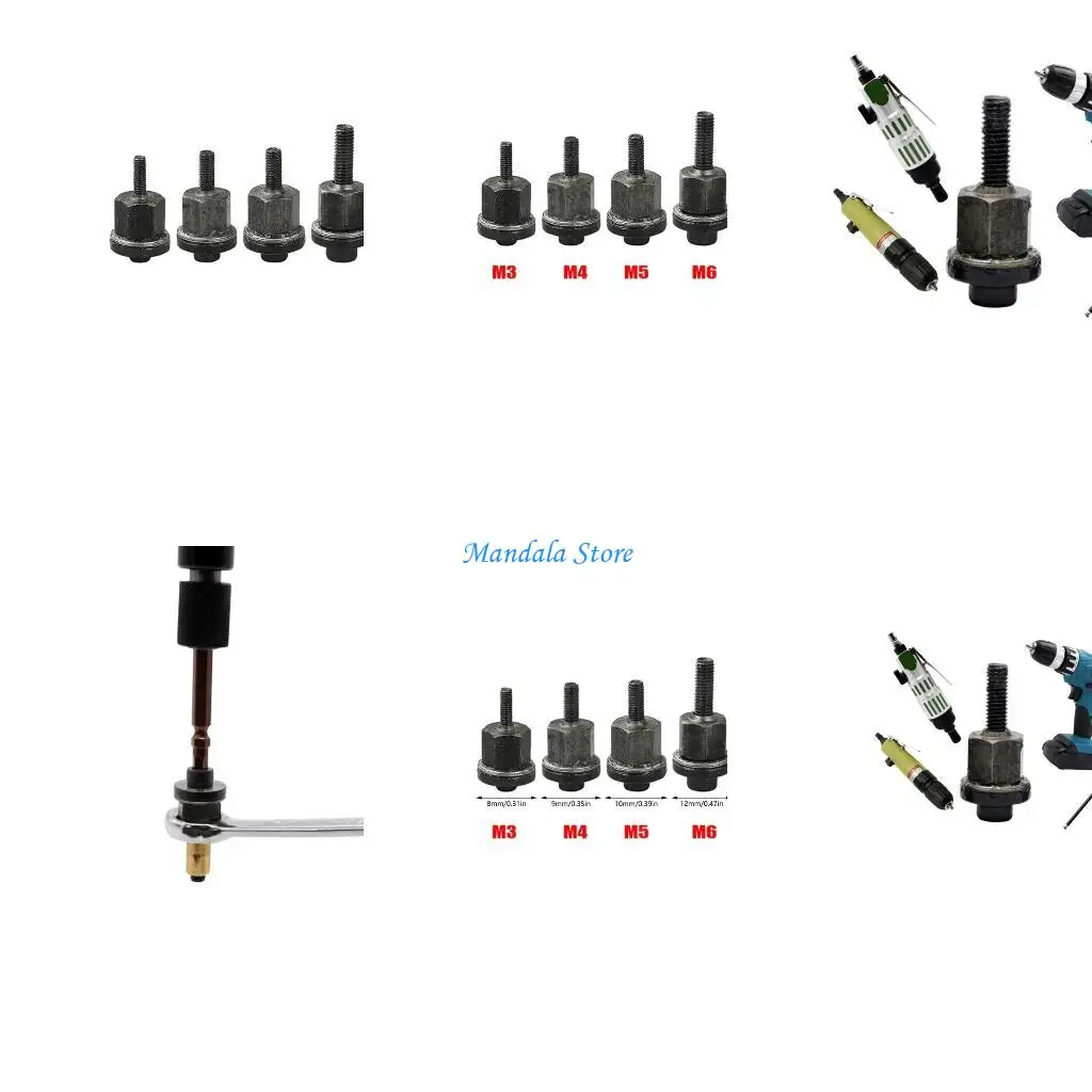 

U2JC Manual Riveter Tips Drill Adapter 5PCS/Set