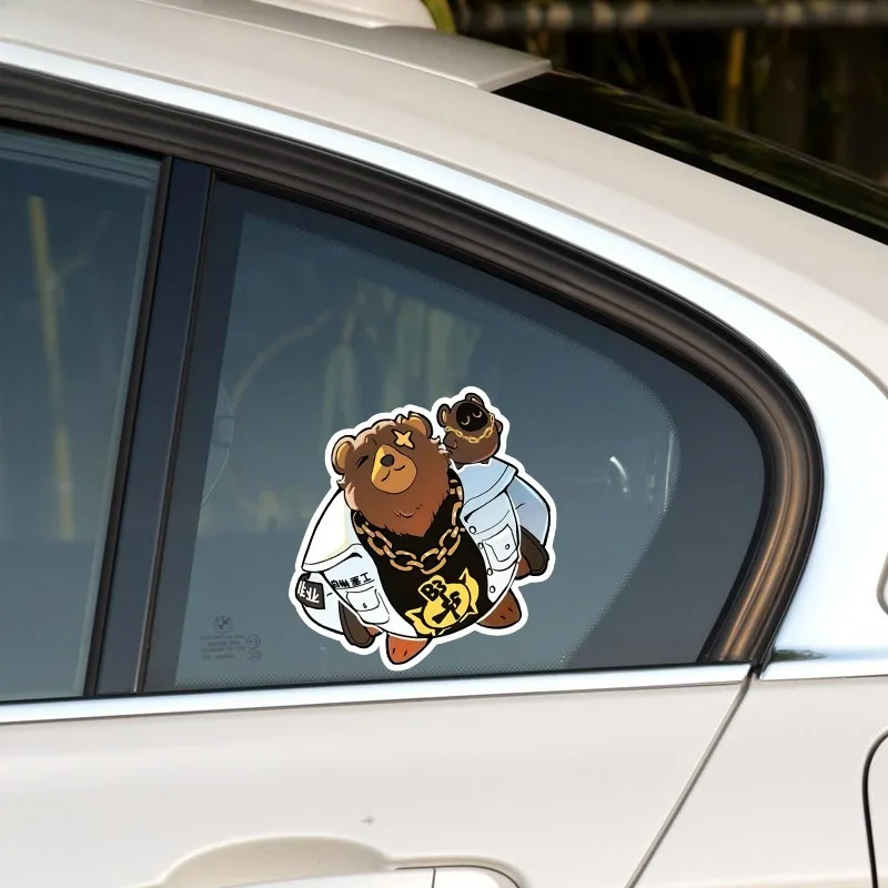 

1 шт. мультяшная наклейка «Уличный стиль медведя» — стильная наклейка в стиле хип-хоп для ноутбуков и автомобилей | Любители уличной одежды