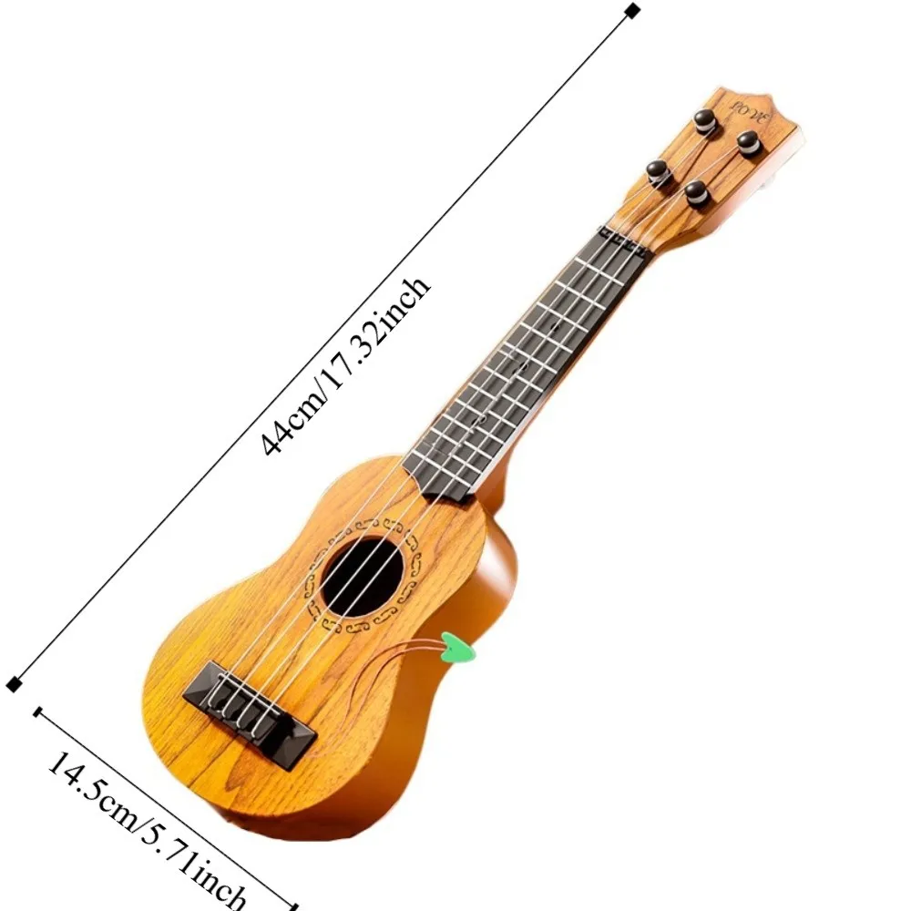 Ukulele à 4 cordes, Instrument de musique, bouton réglable, Simulation classique, jeux musicaux éducatifs durables en plein air