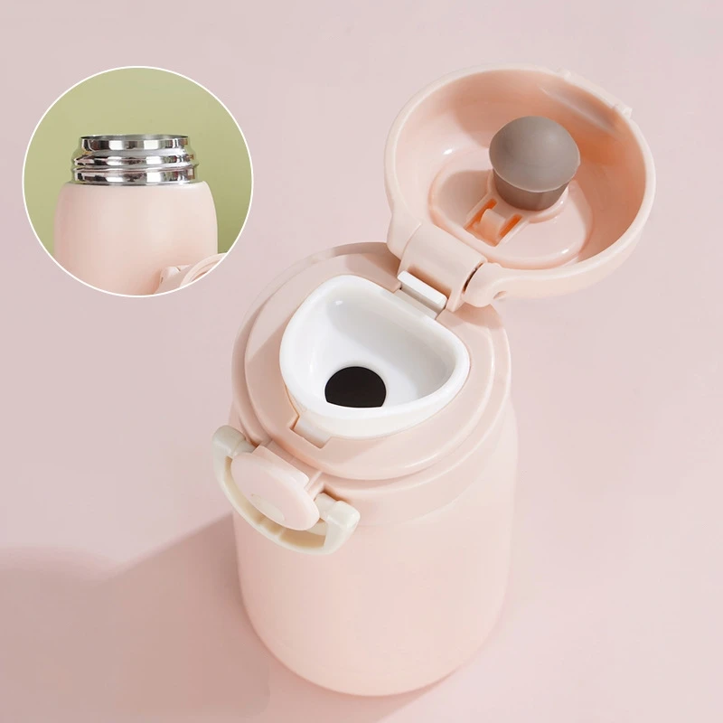 Taza de bolsillo de acero inoxidable de 220/350ML, taza de café térmica de viaje, Mini botella de agua, termo, taza aislada, uso deportivo al aire libre