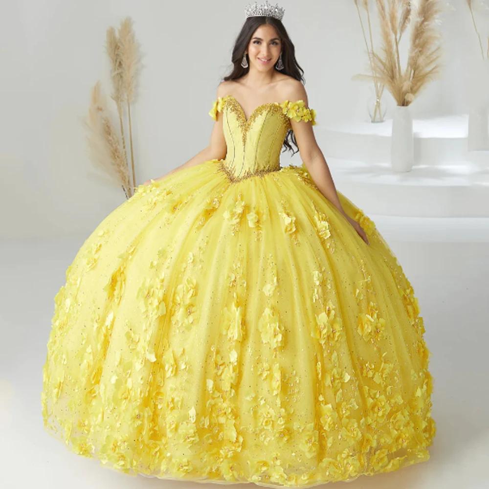 

Elegant Pretty Ball Gown Quinceanera Dress Off The Shoulder Sexy V-neck Sleeveless Party Gown Applique Backless Dresses