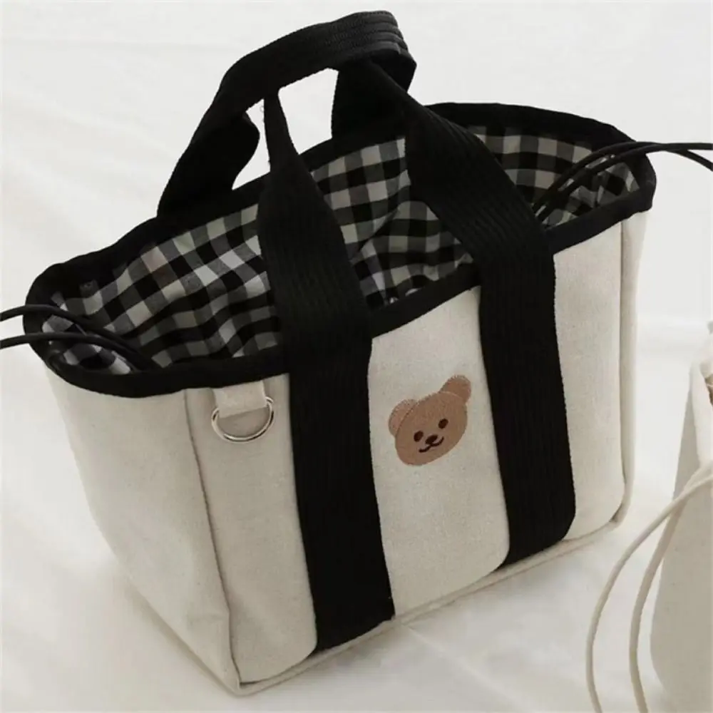 Cute Bear Pattern Cartoon Mommy Bag Lightweight Multi-functional Maternity Packs Large Capacity Handheld Nappy Handbags Women