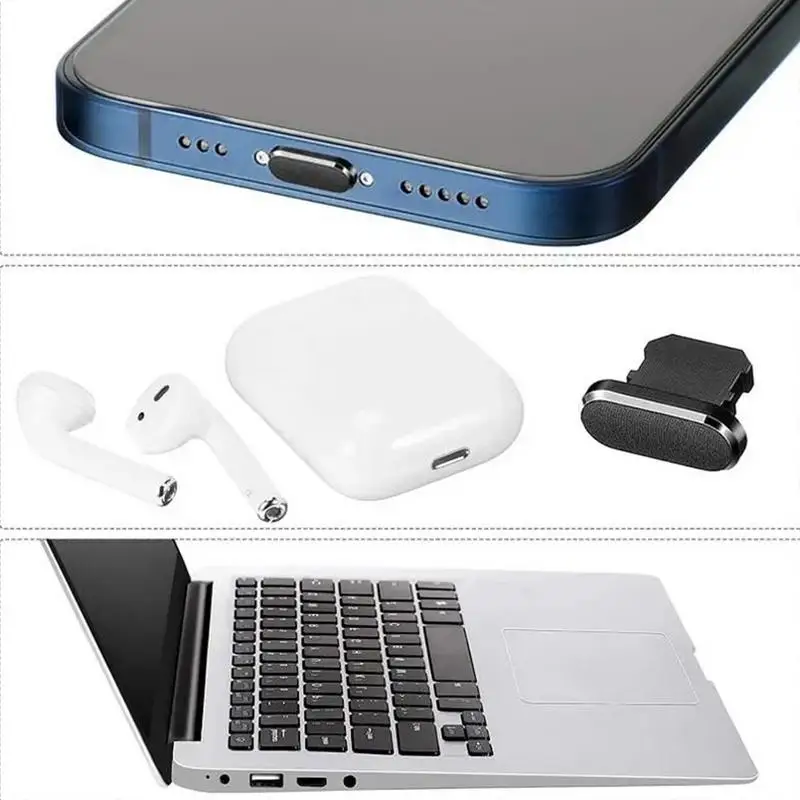 Kit de livres pour haut-parleur de téléphone, port de charge antidérapant, brosse pour petits livres, outils avec poignée, prise anti-poussière, 13 pièces