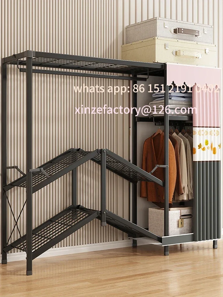Customizable home bedroom simple folding wardrobe, no need to install fabric wardrobe, compact appearance