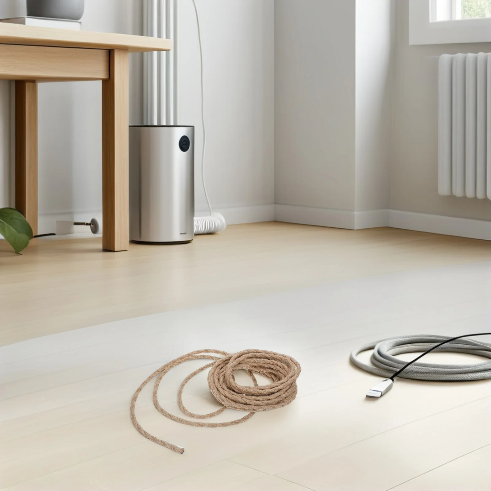 

32.81 Feet Foldable Vintage Twisted Rope Lamp Cable Hemp Electric Wire Industrial Pendant Light Cord Electrical Lamp