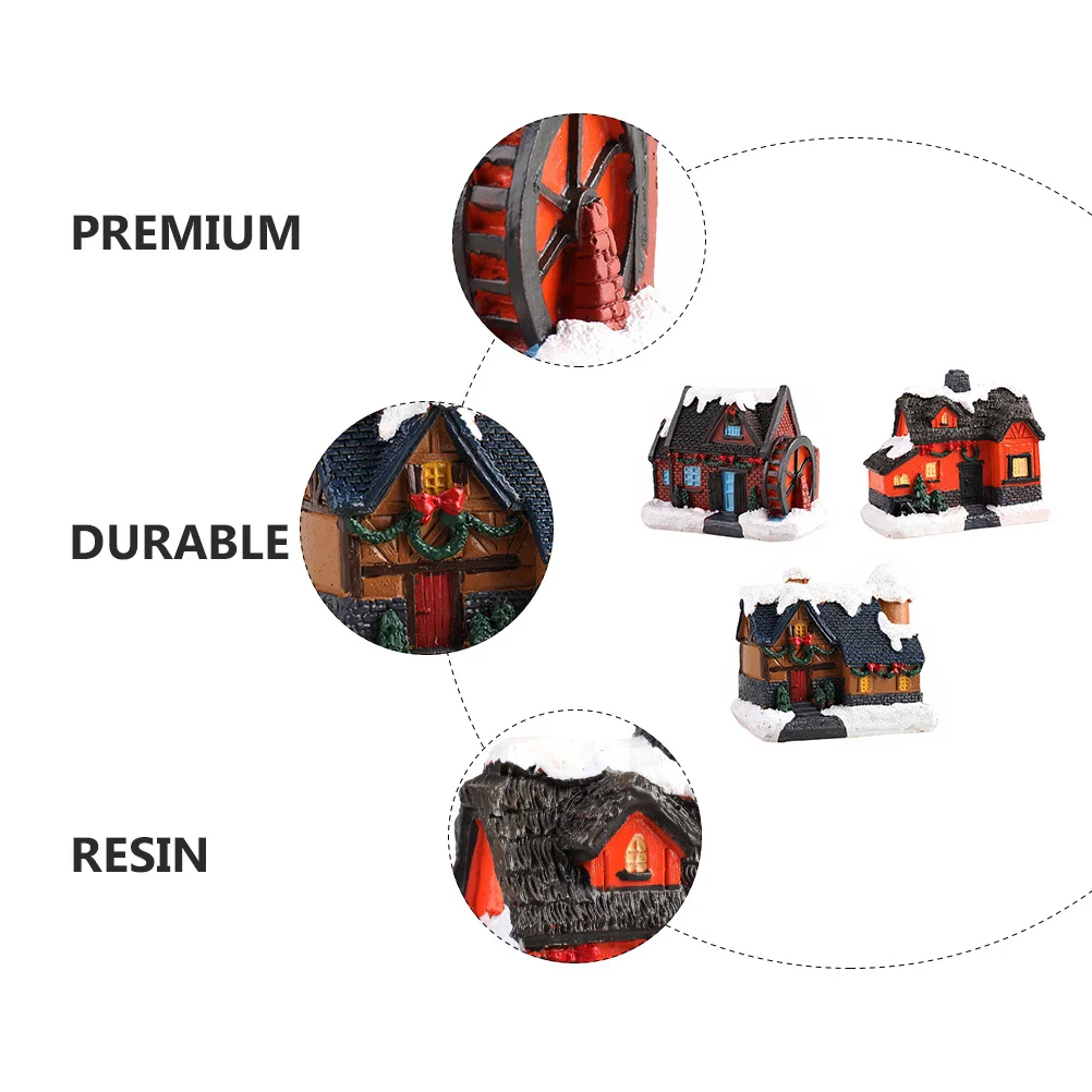 3 шт. Рождественские мини-украшения из смолы на стол