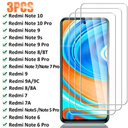 Anti-Burst Protective Glass For Xiaomi Redmi Note 10 9 8 7 Pro Note 9S 8T 5 6 Pro Screen Protector For Redmi 9 9A 9C 8A 7A 8 7