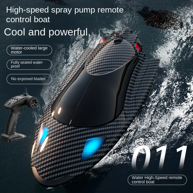 

A boat on a sign　Remote Control Jet Boat High Speed Rc Boat Double Vortex Pump Injection Racing Water Toys Birthday Christmas Gi