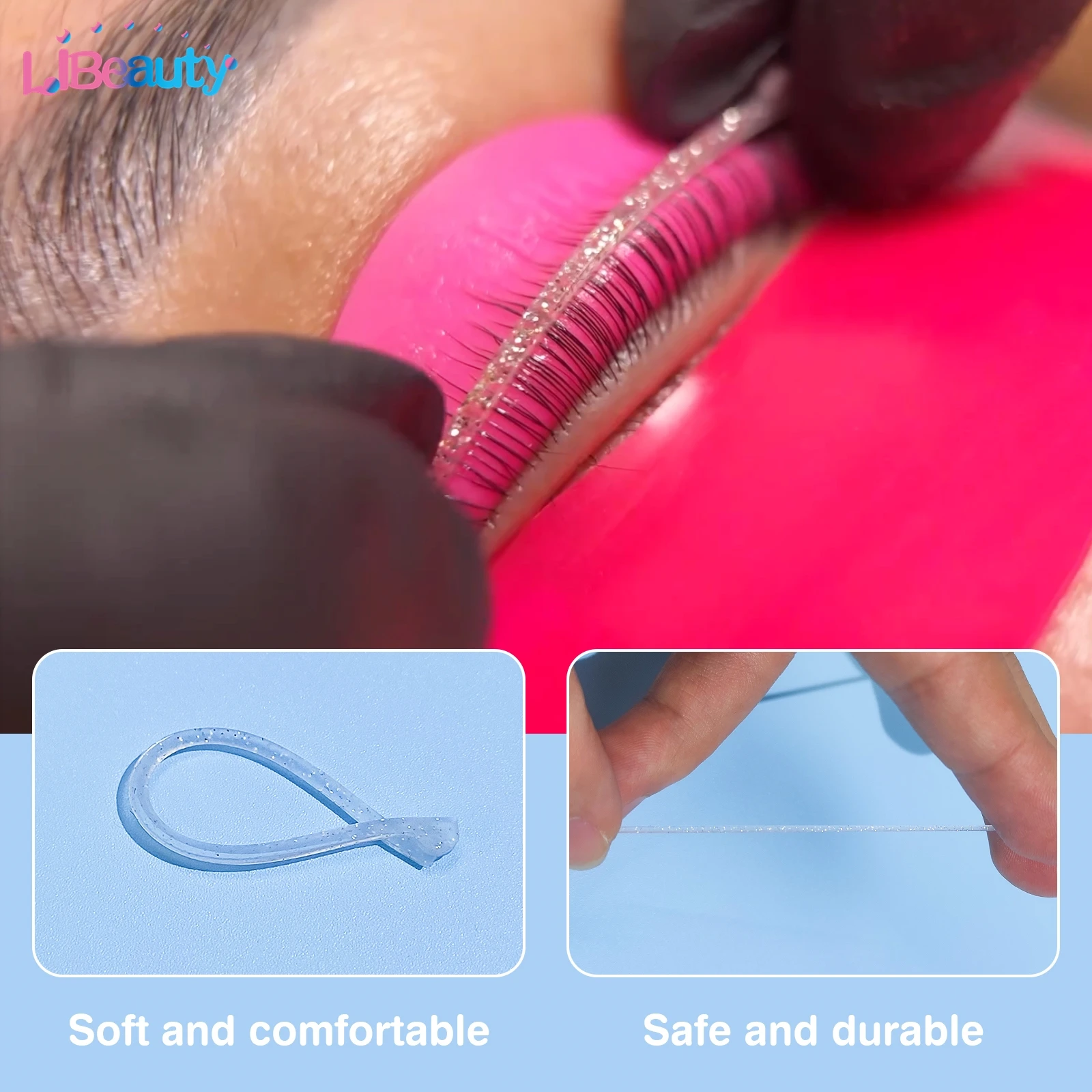 Libeauty 3 Paren/zak Siliconen Lash Lift Lint Tape Herbruikbare Wimper Perm String Roller Lash Lift Shield Compensator Makeup Tools