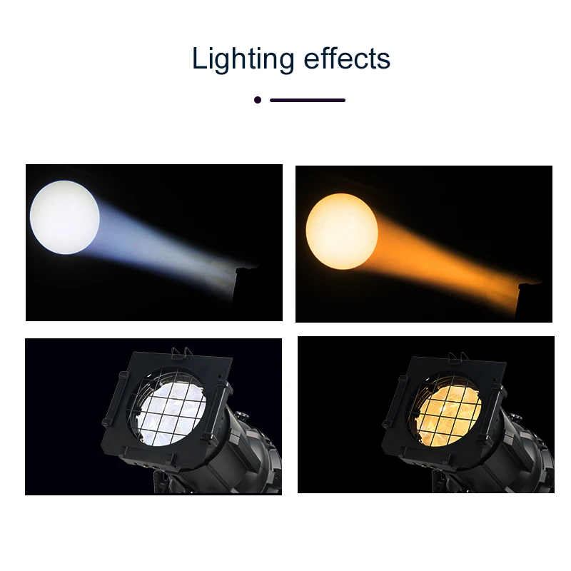 بروجتور ألومنيوم ضوئي سبوت ، المهنة ، دافئ ، بارد ، أبيض ، RGBW ، أضواء حفلات DMX للتلفزيون ، مسرح الاستوديو ، DMX ، W