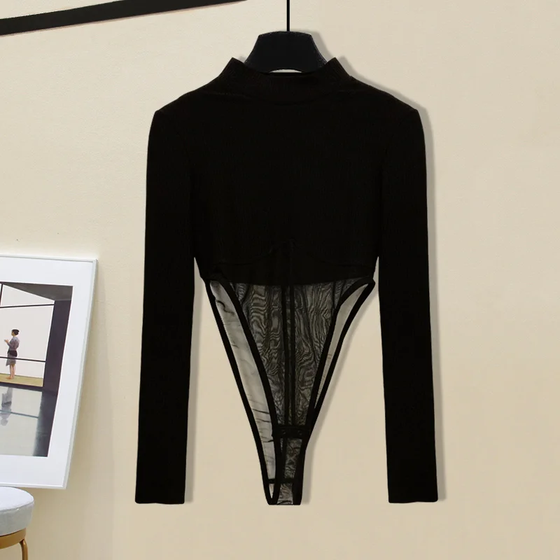 ชุดจั๊มสูทถักแบบเซ็กซี่และกางเกงลำลองลายตารางหมากรุก ชุดสองชิ้นสำหรับฤดูใบไม้ผลิ สไตล์สตรีทแวร์สุดอินเทรนด์สำหรับสาวๆ