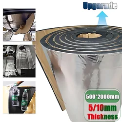 2000*500mm 5/10mm Car Sound Mat Proofing Deadener Heat Noise Insulation Deadening Mat Hood Closed Cell Foam Accessories