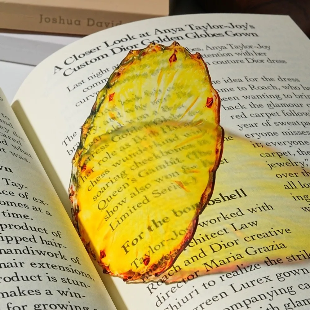 Creative Refractive Color Acrylic Bookmark Funny Simulation Fruit Fruit Bookmark Cute Cartoon Translucent Bookmark Note Marker