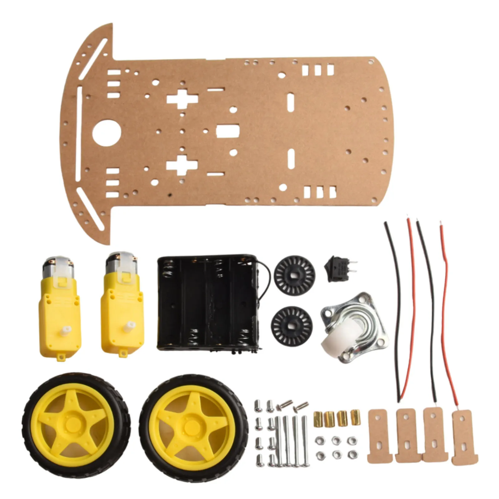 1set 2WD Smart Robot Car Chassis Kit W/ Speed Encoder Battery Box For Arduino 2 Motor DIY Education Robot Smart Car Kit