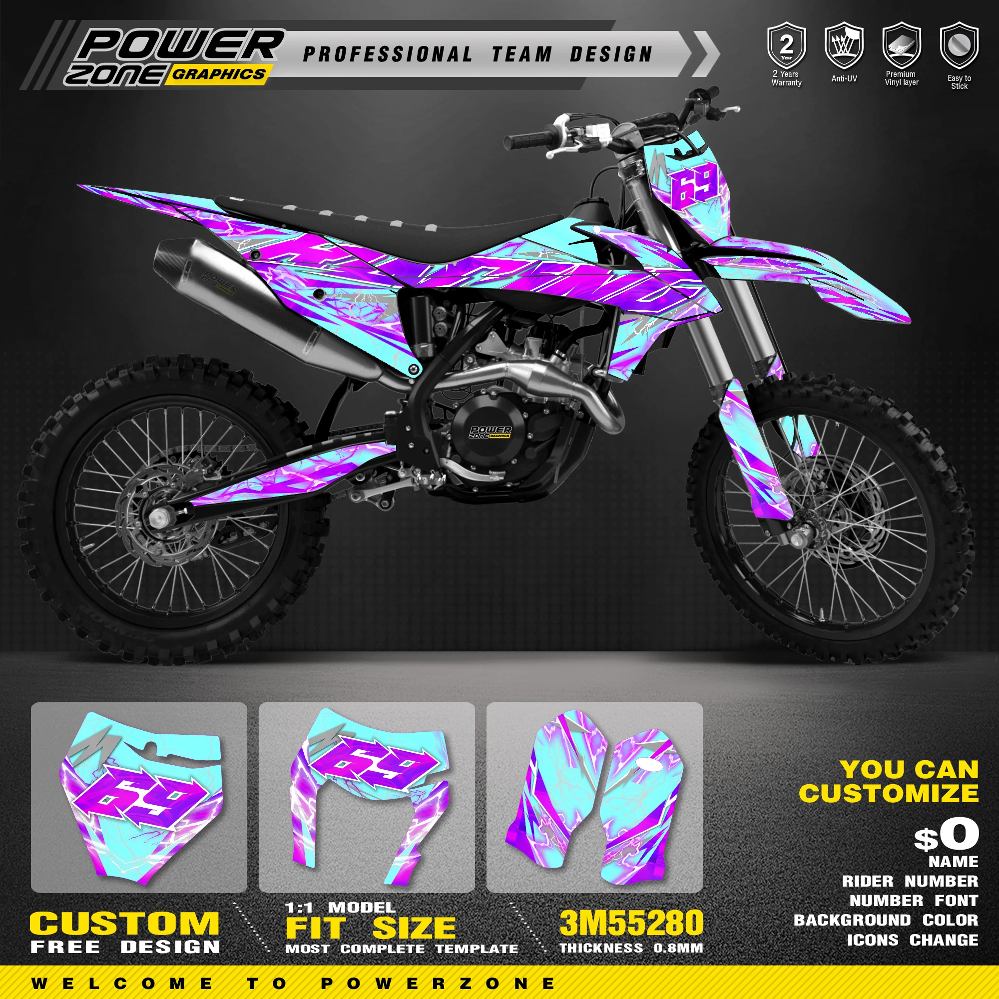 

PowerZone For KTM EXC EXC-F 2020 2021 2022 2023 150 200 250 300 350 450 500 Graphics DECALS Stickers For 2019-2022 SX SXF 0223