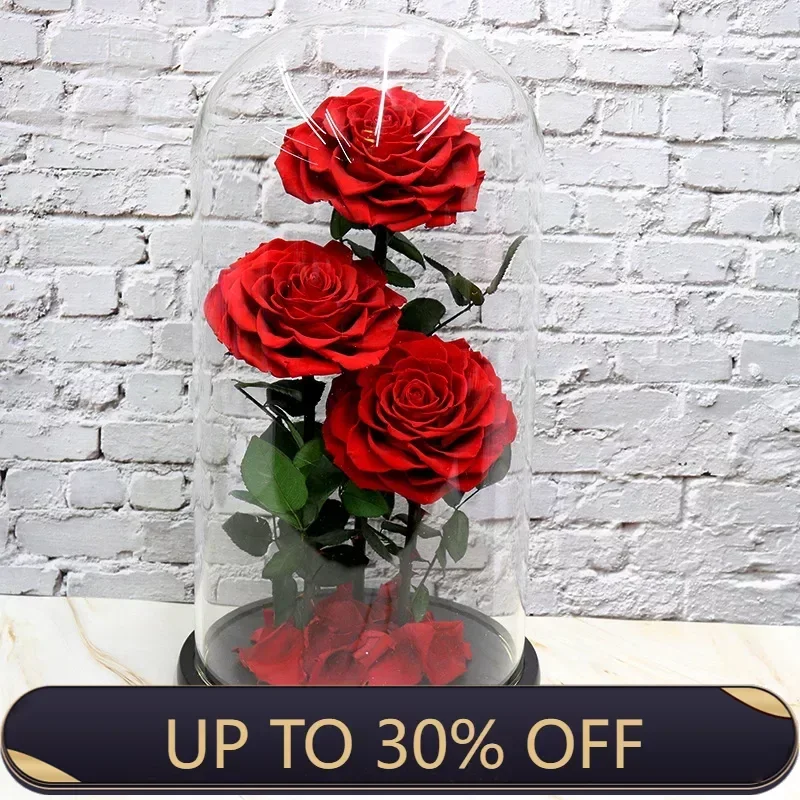 

There Eternal Rose gift box Valentine's Day Mother's Day Anniversary Gift Forever Rose Christmas gift box in Glass