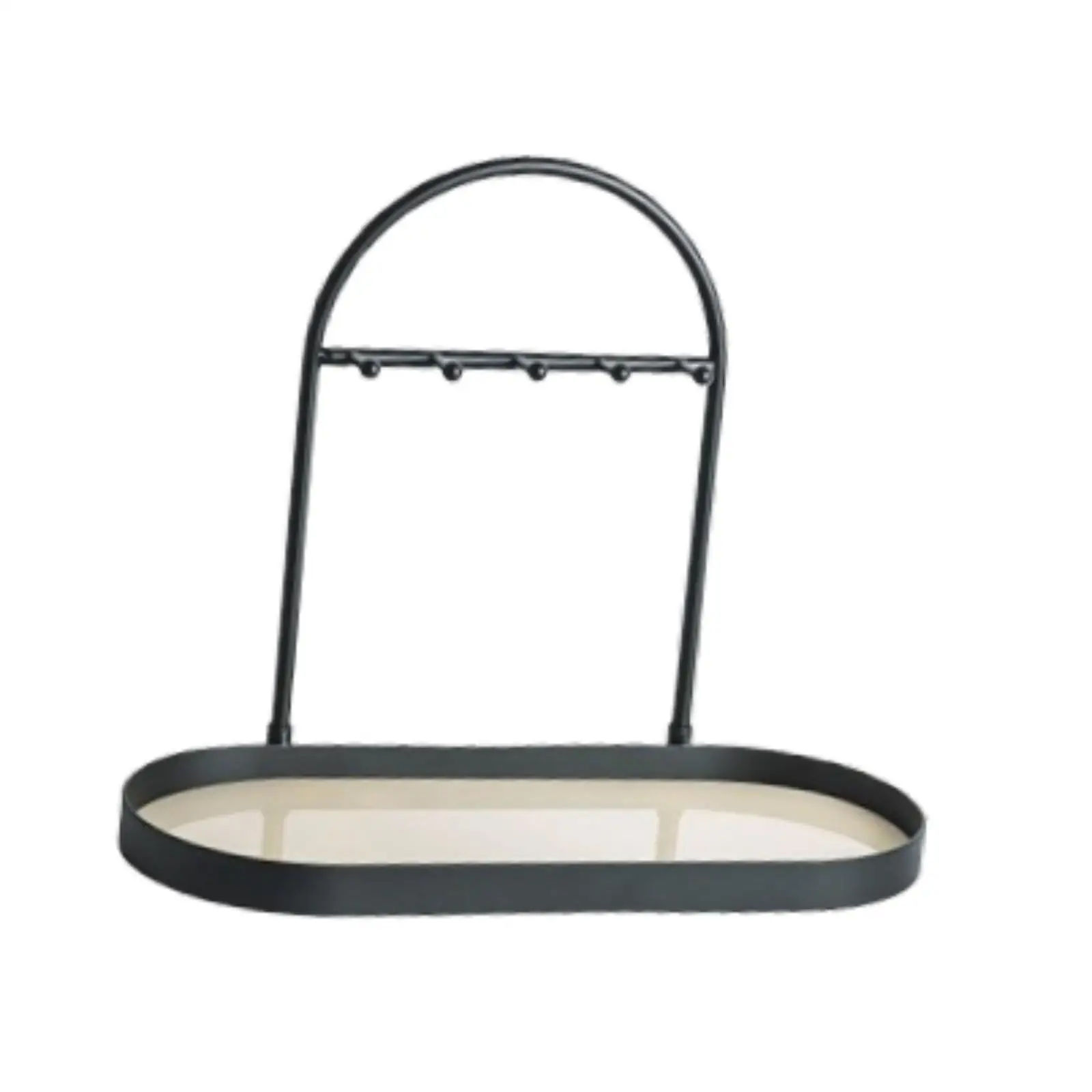 

Jewelry Storage Rack Decor Sturdy Key Holder for Bedroom Entrance Countertop Beige