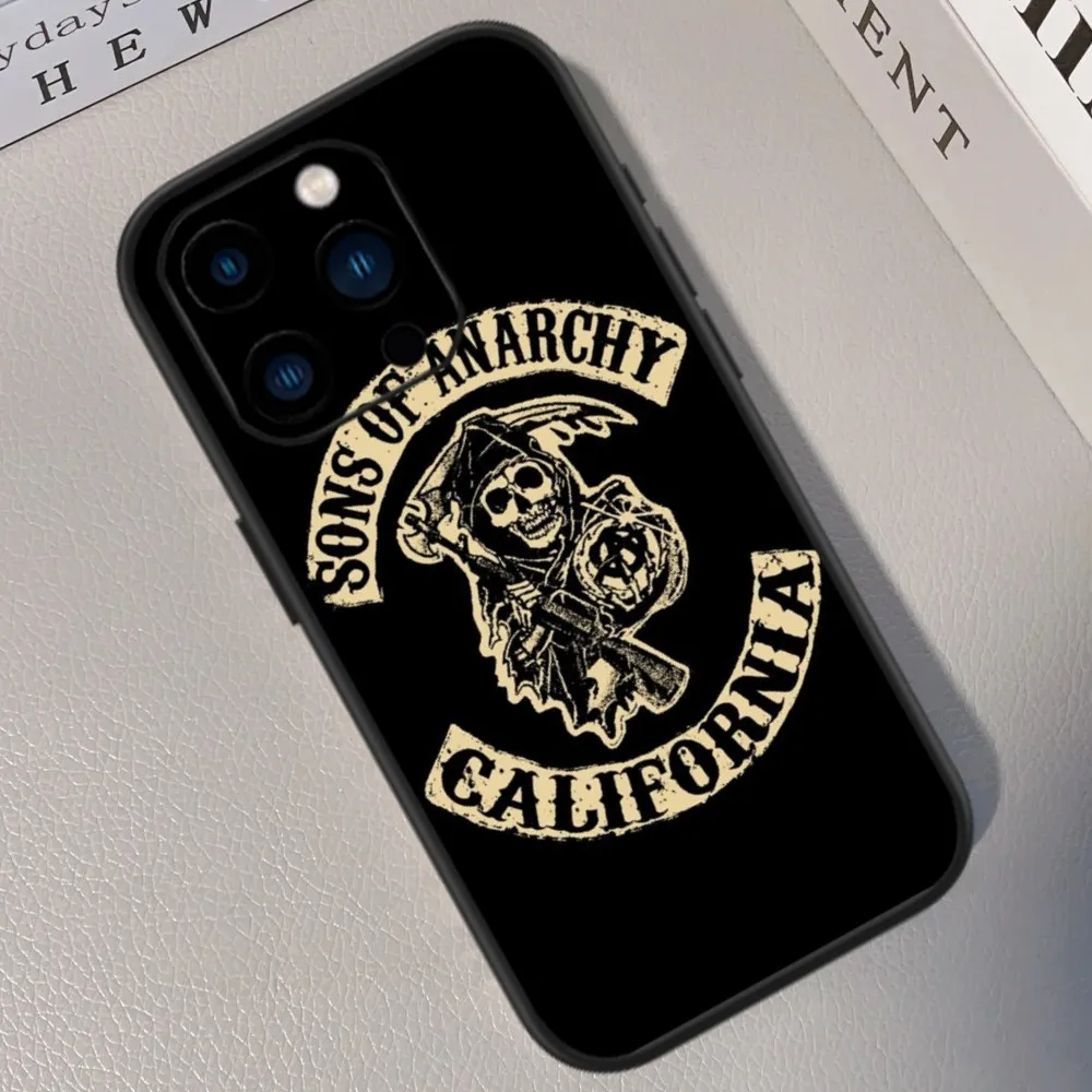 American TV Sons Of Anarchy Phone Case For iPhone 13 14 15 11 12 Mini Pro Max Transparent Shell