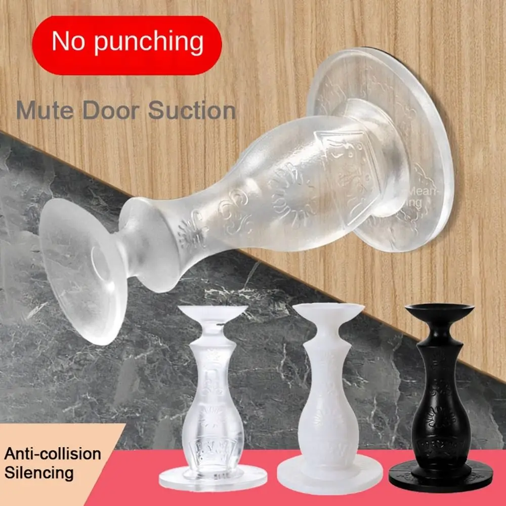 Silicone Mute Self Adhesive Door Stopper Bumper Door Suction Door Rear Retainer Wall Protectors  Door Holders