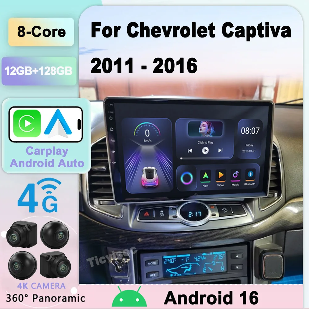 

Car radio Android 16 Carplay Radio For Chevrolet Captiva 1 2011 - 2016 GPS Multimedia Video Player Stereo Carplay DVD Head Unit