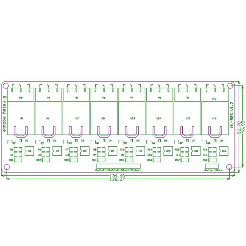 8 Ways Relay Module Board PLC Control Board Relay with Optocoupler DC 3V 5V 12V 24V Optional