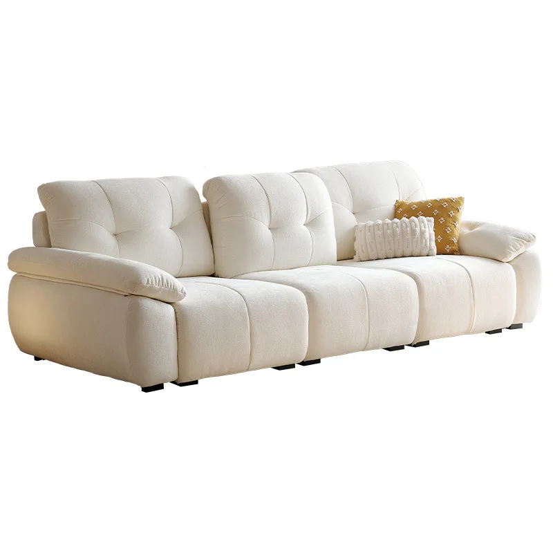 Removable and washable simple small apartment living room adjustable backrest fabric sofa