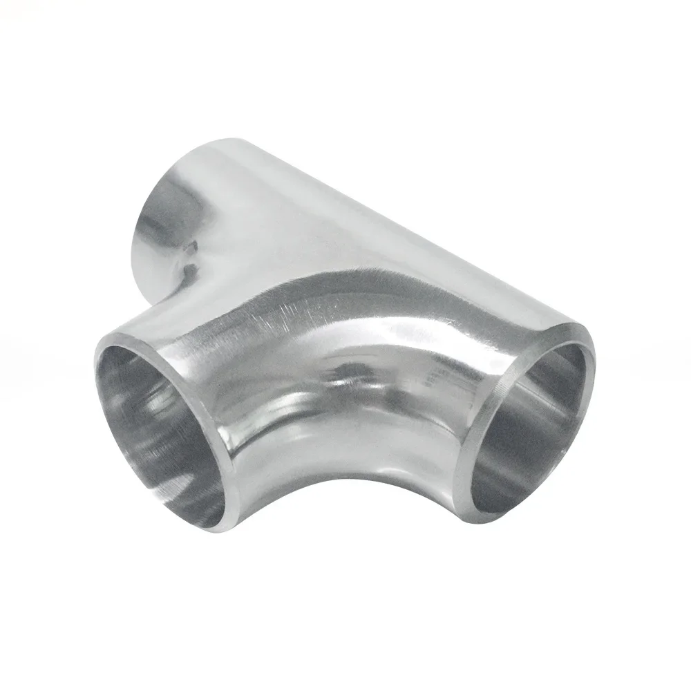 22mm-108mm Pipe OD Butt Thicken 3mm Tee 3 Way Splitter SUS 304 Stainless Steel Sanitary Fitting Spliter Homebrew Beer Wine