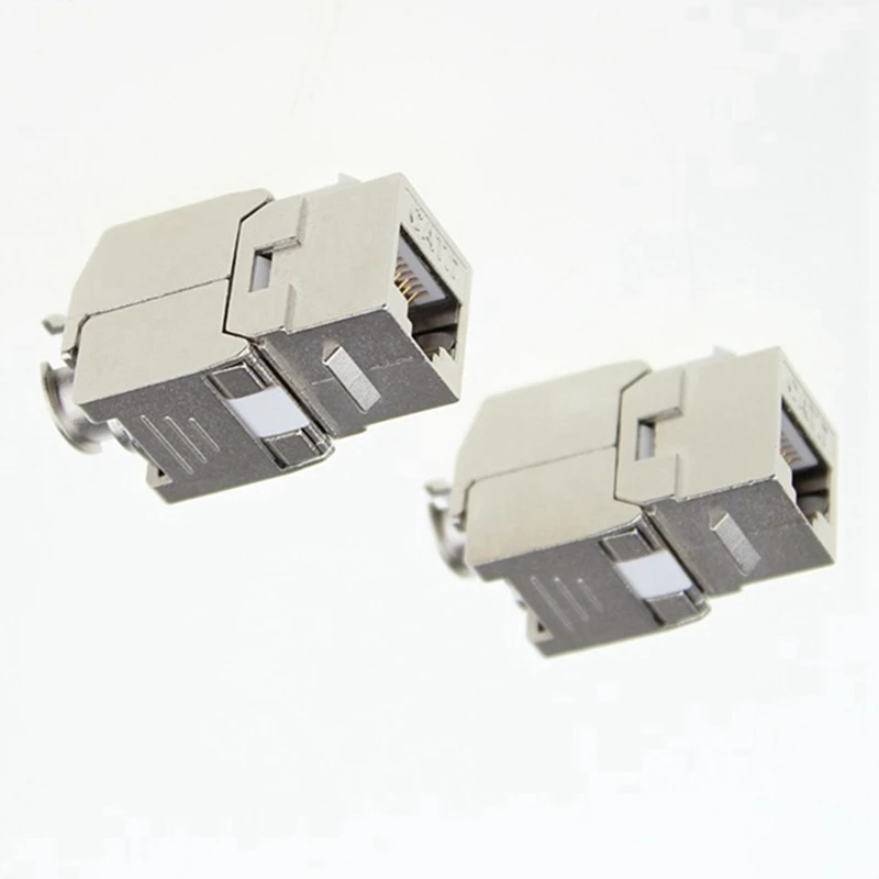 36 Pcs RJ45 Keystone Cat7 Cat6a Shielded FTP Zinc Alloy Module Network Keystone Jack Connector Adapter 10GB Network