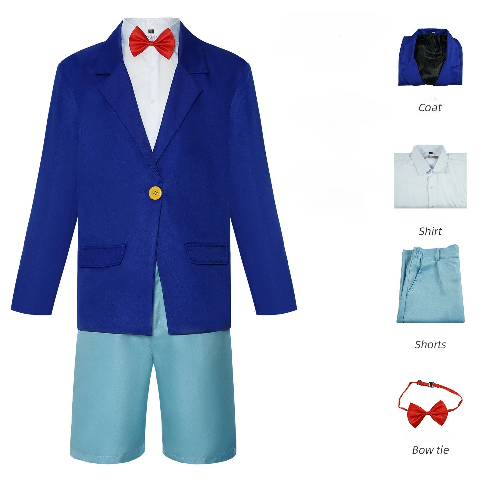 

Anime Detective Conan Cosplay Halloween Costume, Conan Uniform Halloween Stage Performance Costume
