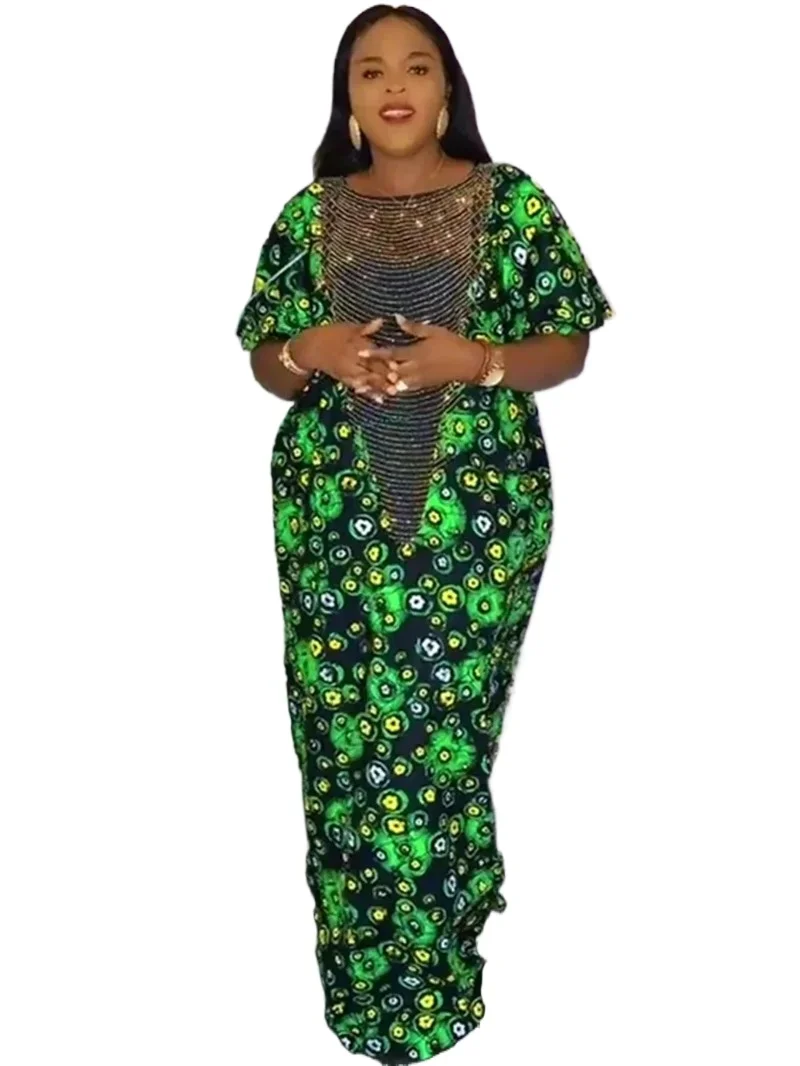 

African Dresses for Women Traditional Africa Clothing Dashiki Ankara Outfits Gown Abayas Robe Muslim Kaftan Maxi Long Dress 2024