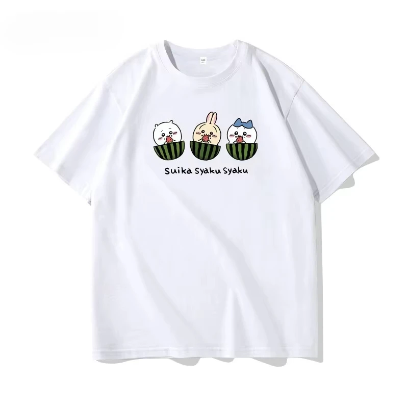 Chiikawa Cute Character Fan Merch T‑Shirt Unisex O‑Neck Loose‑Fit Casual Summer Short‑Sleeve Youth Harajuku Streetwear Daily Top