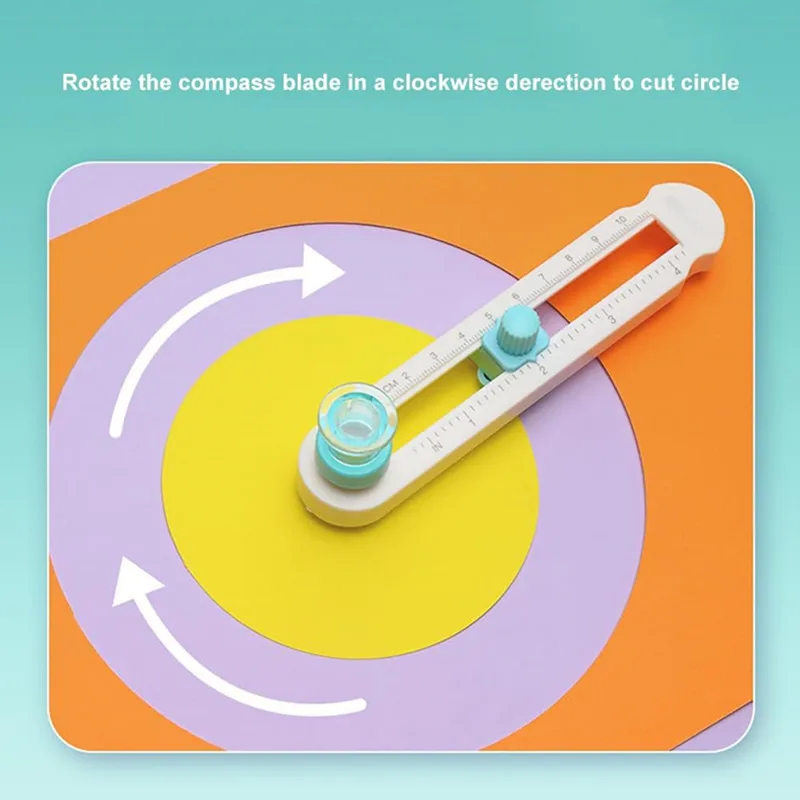 Kaluofan Circle Paper Cutter , Adjustable Any Size 2-20CM DIY Circle Cutters for Crafts, with Bottom Blade Guard