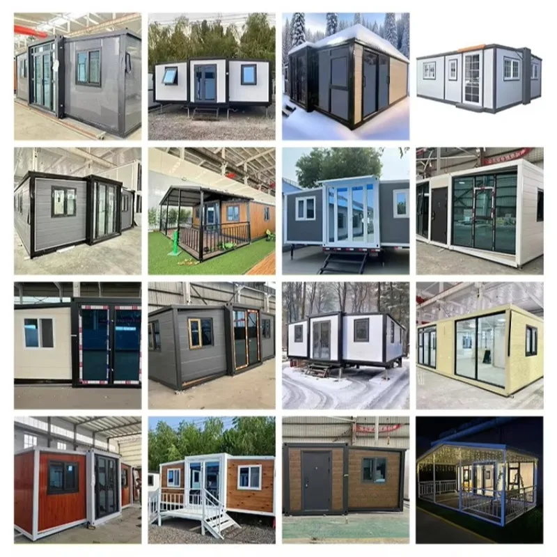 كابينة الغابات 20ft 40ft قابلة للتوسيع حاوية غرفة قابلة للطي منزل متنقل جاهز صغير فيلا تصميم منزل كابينة معزولة مقاومة للماء #3