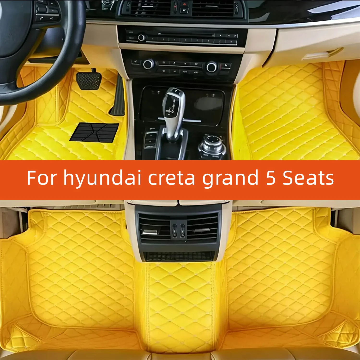 

Custom Leather Car Floor Mat For Hyundai Creta Grand 5 Seats 2024 2025 2026 2027 Car Mat Interior Accessories