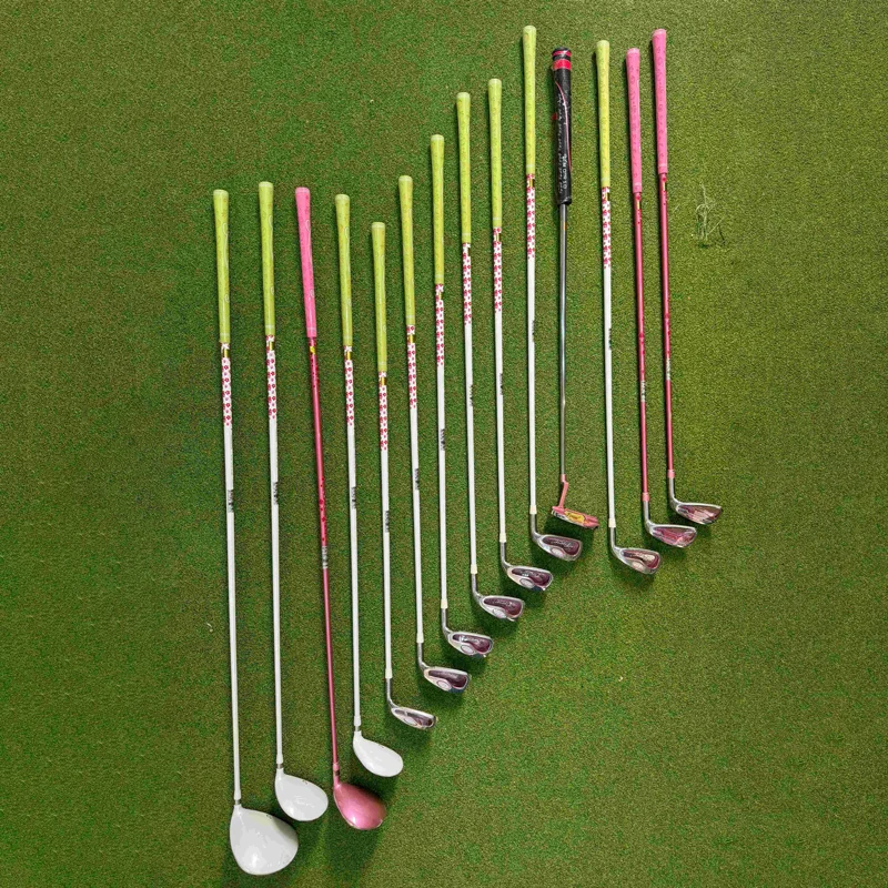 Luxury Golf Clubs For Lady Women Beautiful Women Golf Club Set Carbon Fibre Pole + Iron Material With Golf Club Bag