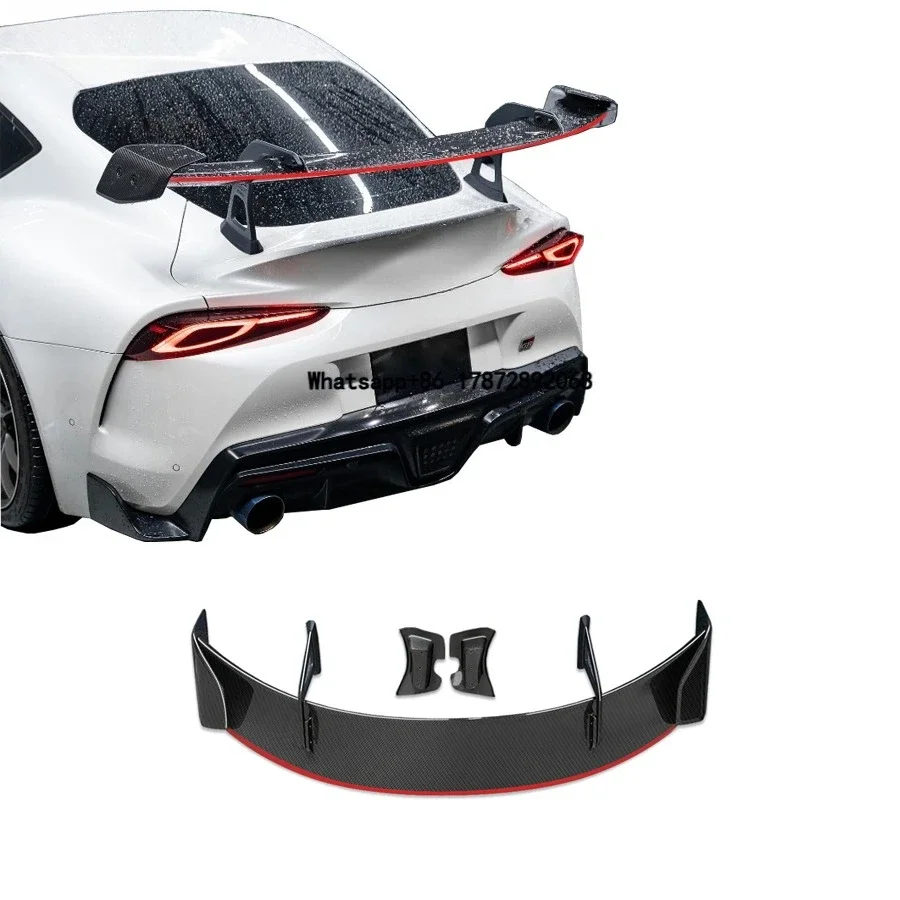 

New Arrivals For Gr Supra A90 A91 Mk5 Dry Carbon Fiber PU Style Rear Wing LED-lit rear spoiler Wings Body Kit