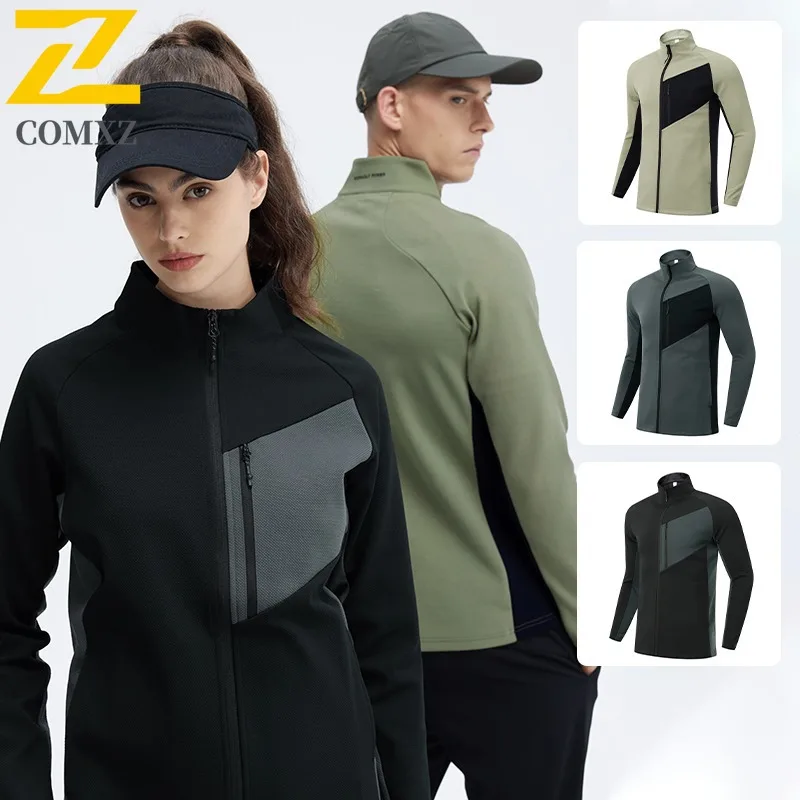 

COMXZ 2025 Мужская и женская куртка с воротником-стойкой, осенне-зимняя деловая повседневная спортивная стильная легкая верхняя одежда, пальто