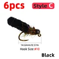 6pcs Black Style C