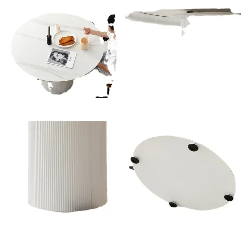 

Стильный обеденный стол. Современный минималистичный обеденный стол из сланца. Круглый стол из кованого железа.